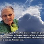 Mi madre ha comenzado su vuelo eterno