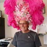 Adolf in Pink Feathers