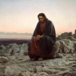 Jesucristo en el desierto,pintor ruso